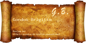 Gondos Brigitta névjegykártya
